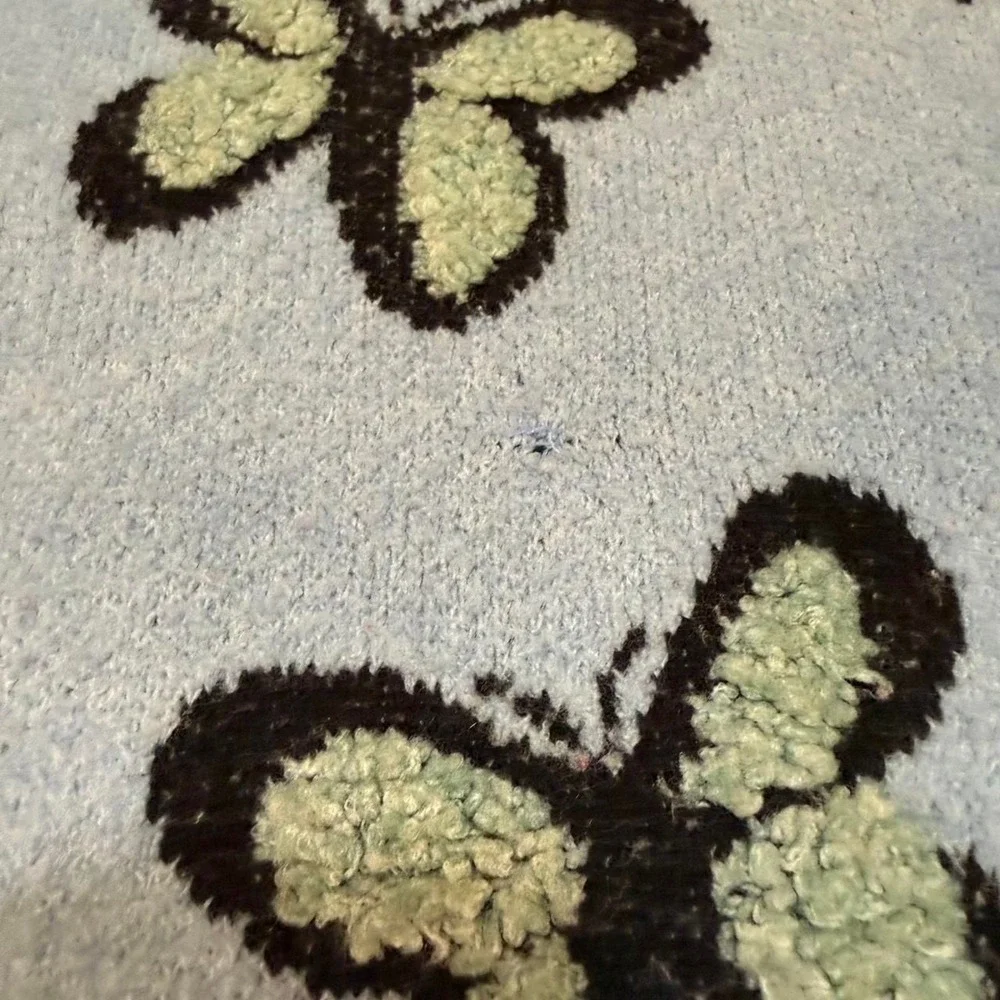 Debut Light‎ Blue Butterfly Knit Sweater, Women's Size S — Cottagecore Style